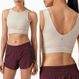 Lululemon Final Mile Crop Nulu Tank In Dune Size 0